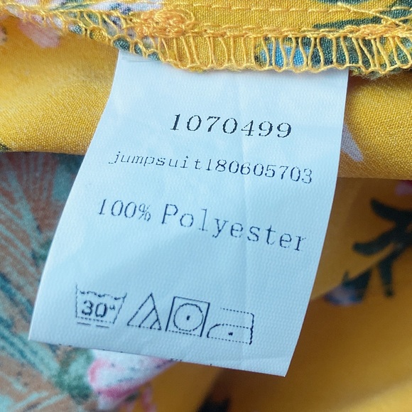 SHEIN Gold Floral Jumpsuit - Picture 8 of 8